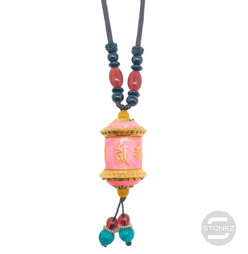 Load image into Gallery viewer, 600102183-02 Collar Tibetano Rueda De Rezo 65 Cms De Largo Aprox Color Rosa
