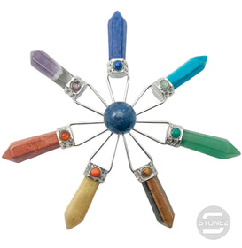 600102193-13 Generador De Energía 7 Chakras Y Bola Central Lapis Lázuli 12 Cms Aprox