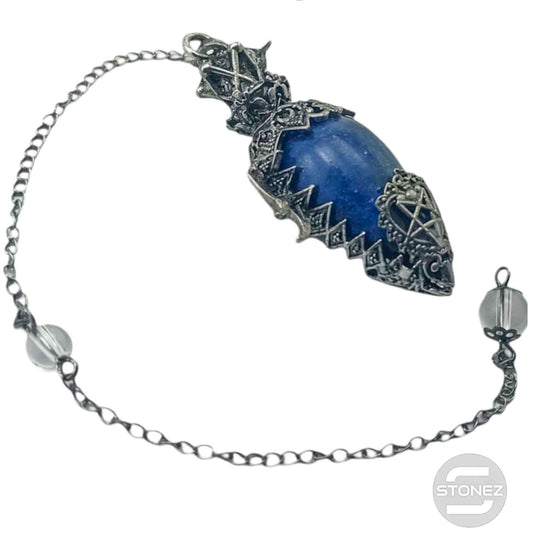 600102199-13 Péndulo Gótico Mineral Lapis Lázuli 6 Cms Aprox