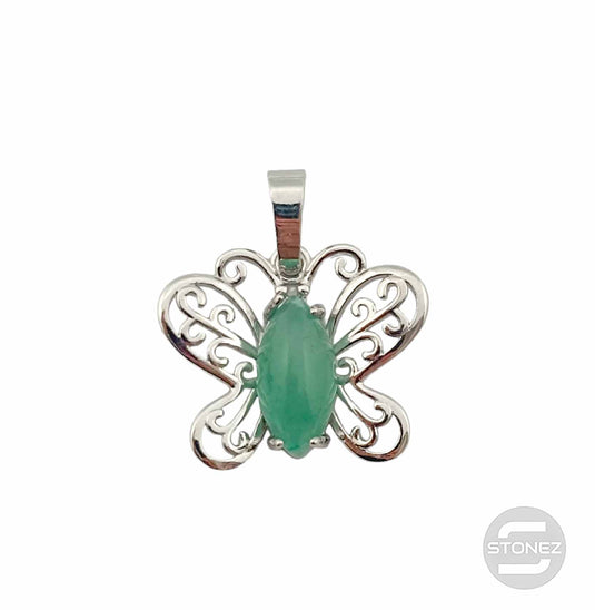 600102247 Colgante Mariposa En Metal Con Piedra Piedra Aventurina 2 Cms Aprox