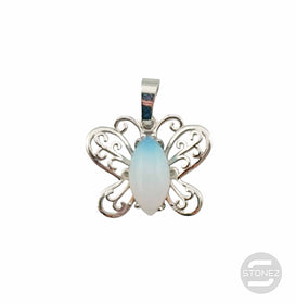 600102247 Colgante Mariposa En Metal Con Piedra Piedra Opalina 2 Cms Aprox