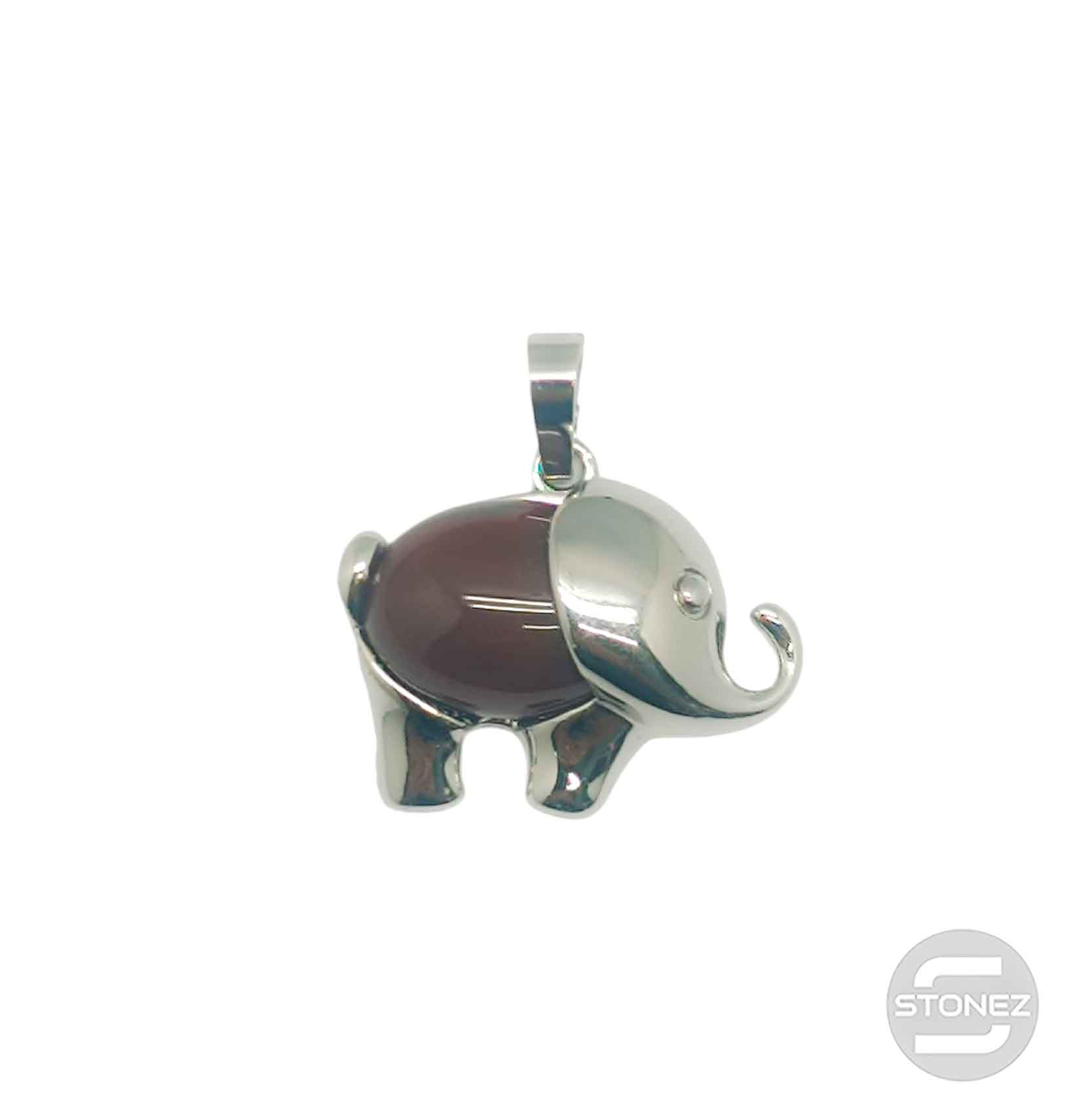 600102252 Colgante Elefante En Metal Con Piedra Carneola 2 Cms Aprox
