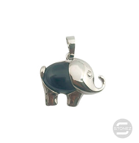 600102252 Colgante Elefante En Metal Con Piedra Onix 2 Cms Aprox