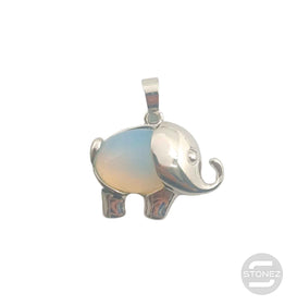 600102252 Colgante Elefante En Metal Con Piedra Opalina 2 Cms Aprox