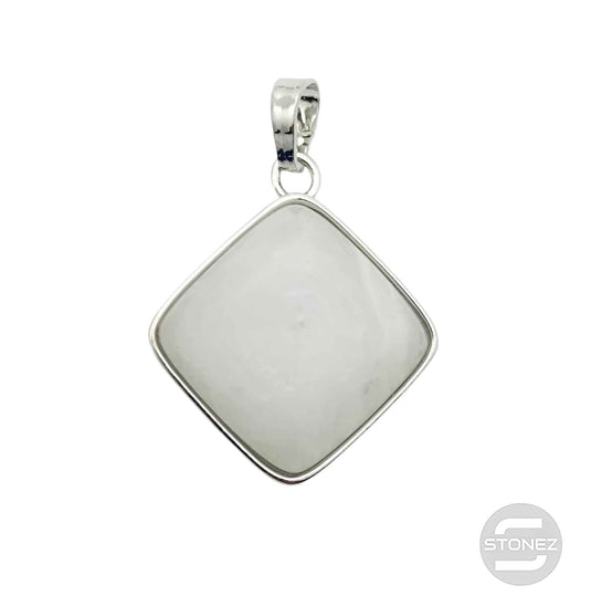 600102259 Colgante En Forma De Pirámide En Metal Con Piedra Cuarzo Blanco 3 Cms Aprox