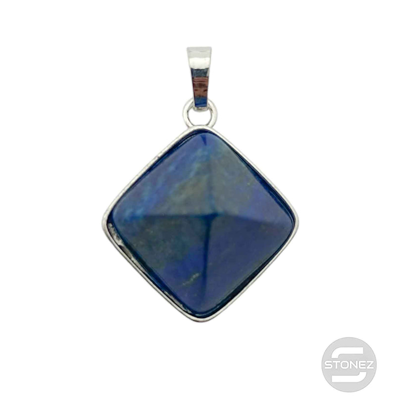 Cargue la imagen en el visor de la galería, 600102259 Colgante En Forma De Pirámide En Metal Con Piedra Lapis Lázuli 3 Cms Aprox
