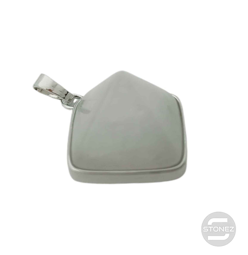 Cargue la imagen en el visor de la galería, 600102259 Colgante En Forma De Pirámide En Metal Con Piedra Cuarzo Blanco 3 Cms Aprox
