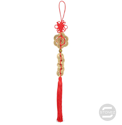 600102345 Colgante Feng Shui 12 Monedas China 36 Cms Aprox