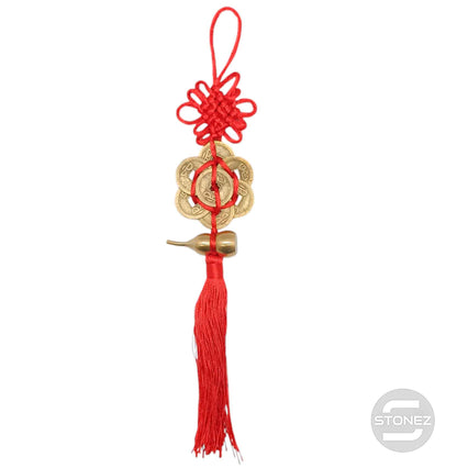 600102351 Colgante Feng Shui 7 Monedas China Y Wulu 27 Cms Aprox - stonez