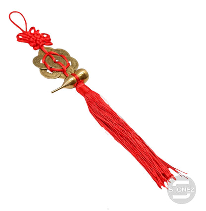 600102351 Colgante Feng Shui 7 Monedas China Y Wulu 27 Cms Aprox - stonez