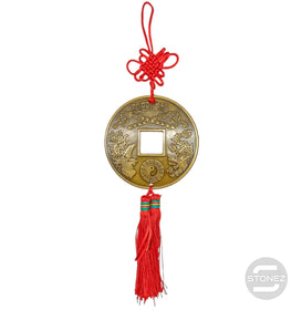 600102355 Colgante Feng Shui Moneda China 10 Cms y 31 Cms Aprox Largo