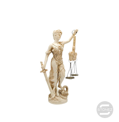 600102408 Figura En Resina Diosa De La Justicia 18x10 Cms Aprox Blanco - stonez