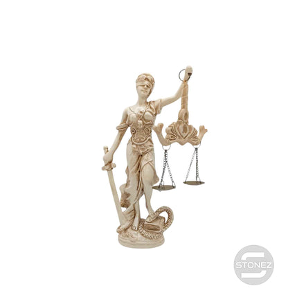 600102408 Figura En Resina Diosa De La Justicia 18x10 Cms Aprox Blanco - stonez
