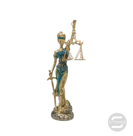 600102409 Figura En Resina Diosa De La Justicia 23x6 Cms Aprox Azul