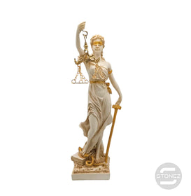 600102410 Figura En Resina Diosa De La Justicia 27x7 Cms Aprox Blanco