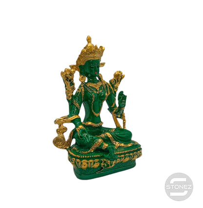 600102413 Figura En Resina Tara Verde 14x10 Cms Aprox - stonez