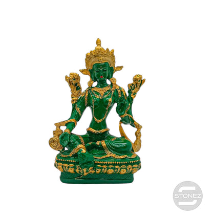 600102413 Figura En Resina Tara Verde 14x10 Cms Aprox - stonez