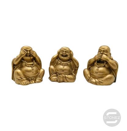600102419 Juego Figura En Resina Budas Ver, Oír Y Callar 6 Cms Aprox - stonez