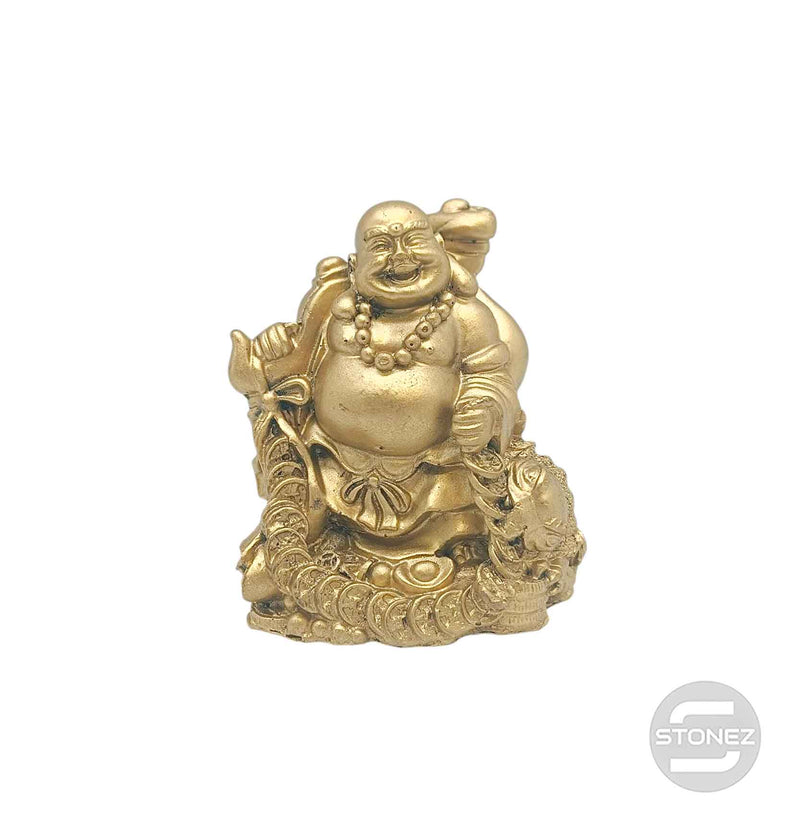 Cargue la imagen en el visor de la galería, 600102424 Figura En Resina Buda Feliz 9x8 Cms Apox
