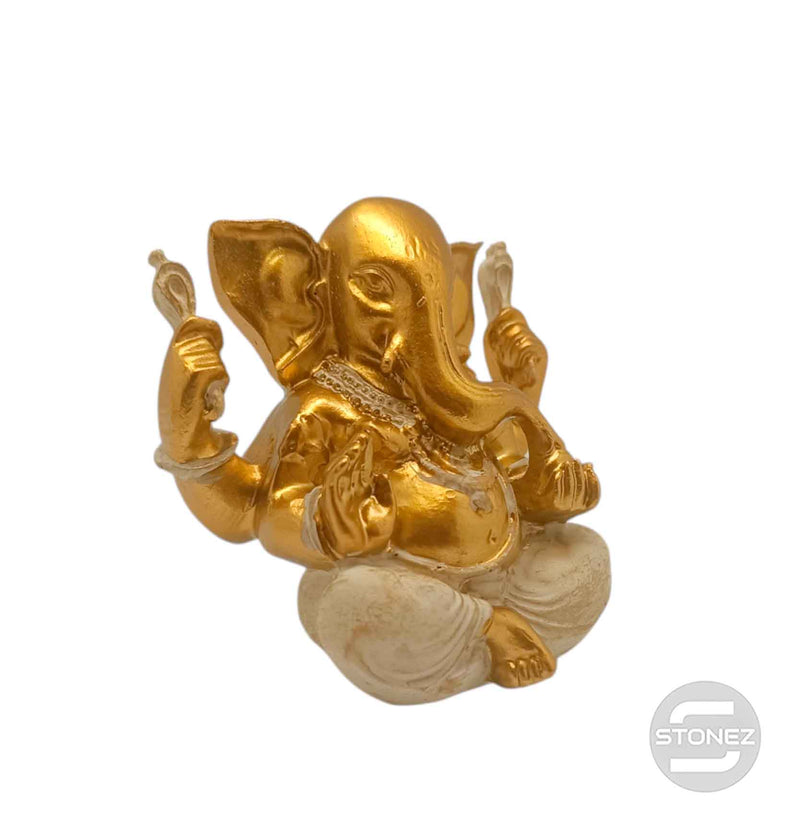 Cargue la imagen en el visor de la galería, 600102431 Figura En Resina Ganesha 10 Cms Aprox Dorado
