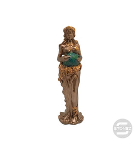 600102433 Figura En Resina Madre Tierra 18 X 5  Cms Aprox Color Cobre