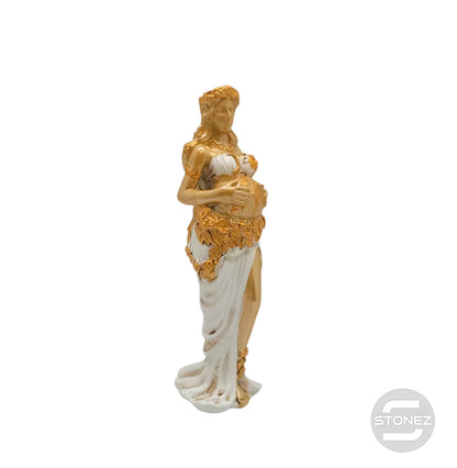 600102433 Figura En Resina Madre Tierra 18 X 5  Cms Aprox Color Blanco - stonez