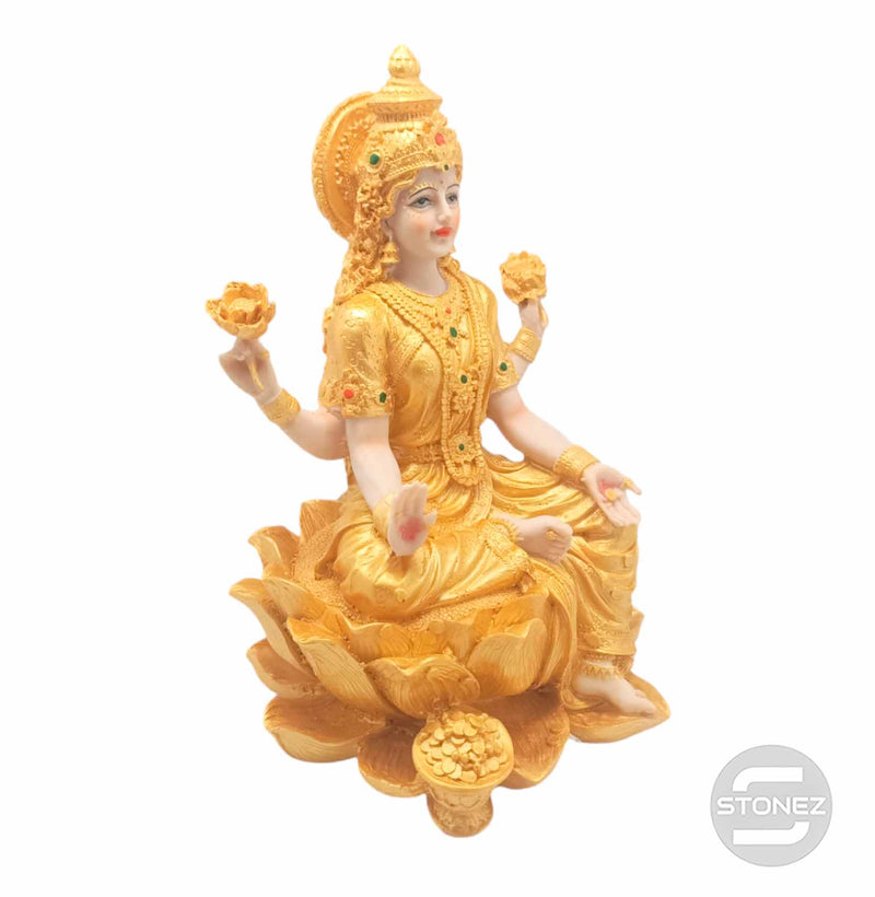 Cargue la imagen en el visor de la galería, 600102438 Figura Laxmi En Resina 26 Cms Aprox Color Dorado ( SOLO RECOGIDA EN TIENDA O ENVIOS BAJO SU RESPOSABILIDAD POR POSIBLES ROTURAS EN EL ENVIO )
