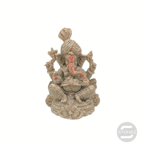 600102442 Figura En Resina Ganesha 12X8 Cms Aprox Color Arena