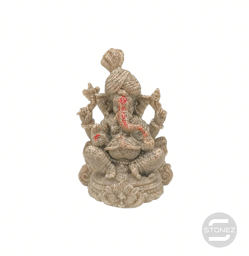 Cargue la imagen en el visor de la galería, 600102442 Figura En Resina Ganesha 12X8 Cms Aprox Color Arena
