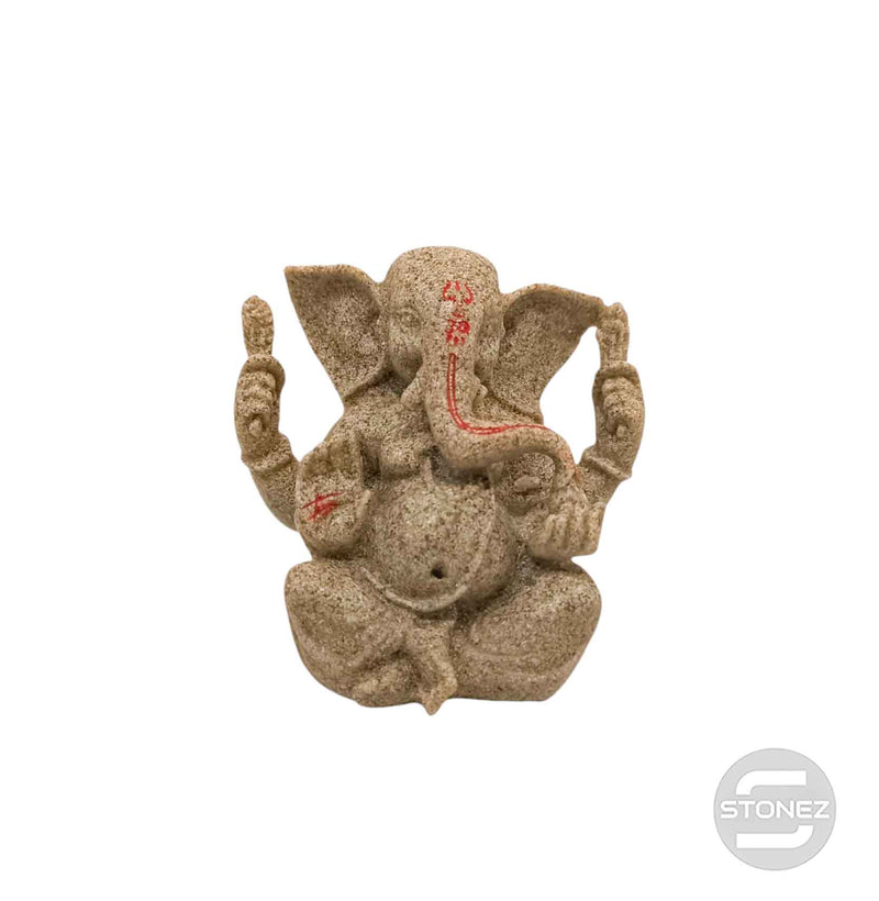 Cargue la imagen en el visor de la galería, 600102441 Figura En Resina Ganesha 9x9 Cms Aprox Color Arena
