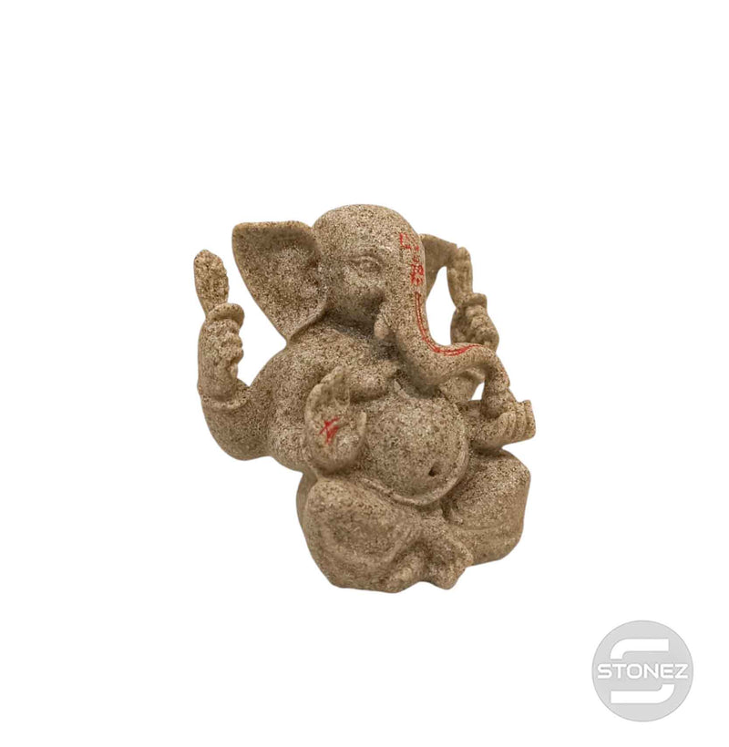 Cargue la imagen en el visor de la galería, 600102441 Figura En Resina Ganesha 9x9 Cms Aprox Color Arena
