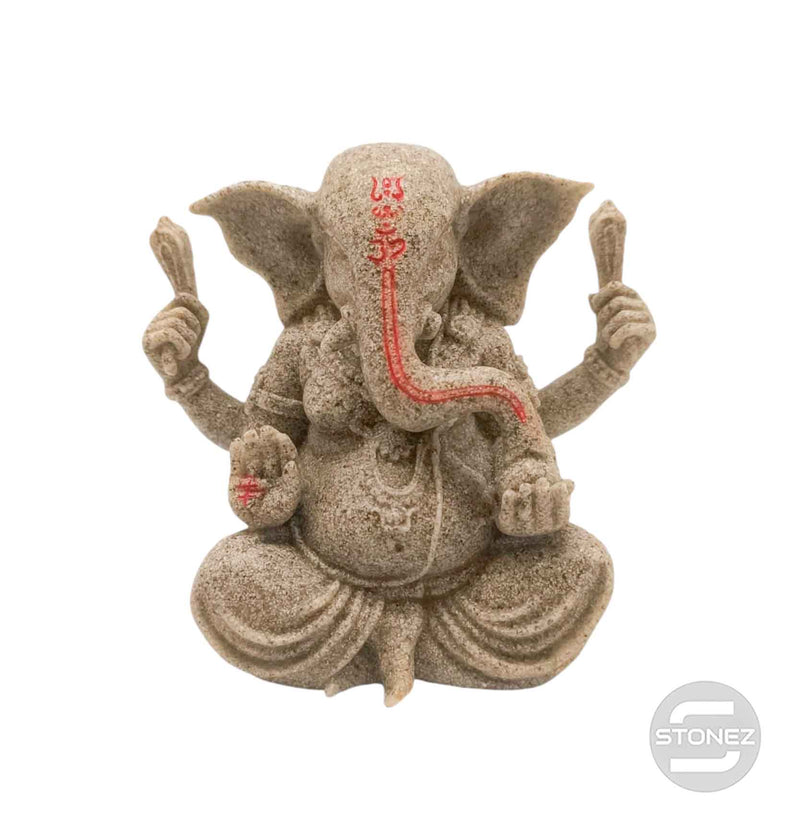 Cargue la imagen en el visor de la galería, 600102444 Figura En Resina Ganesha 11 Cms Aprox Dorado Arena
