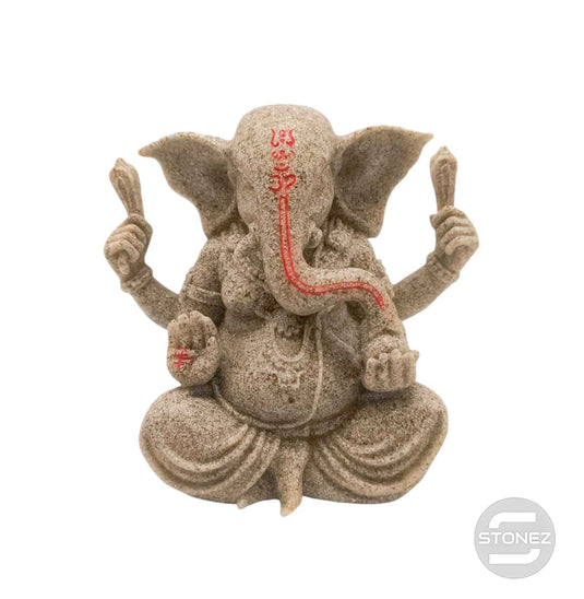 600102444 Figura En Resina Ganesha 11 Cms Aprox Dorado Arena