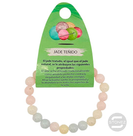 600102468-01 Pulsera Piedra Natural Jade Teñido Multi 8 mm