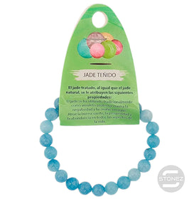 600102468-02 Pulsera Piedra Natural Jade Teñido Azul 8 mm