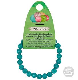 600102468-04 Pulsera Piedra Natural Jade Teñido Azul Oscuro 8 mm