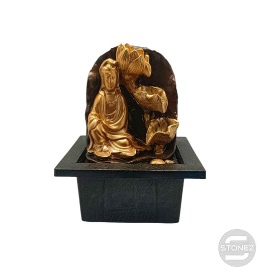 600102469-01 Fuente de agua En Resina Buda 15x19  Cms Aprox