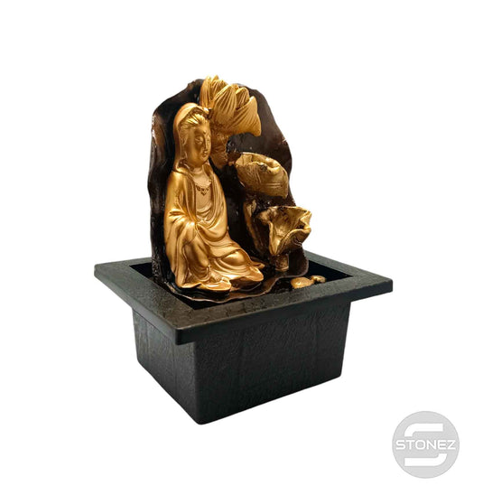 600102469-01 Fuente de agua En Resina Buda 15x19  Cms Aprox