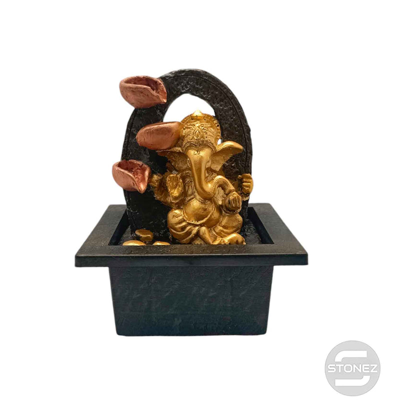 Cargue la imagen en el visor de la galería, 600102469-02 Fuente de agua En Resina Ganesha 15x19  Cms Aprox
