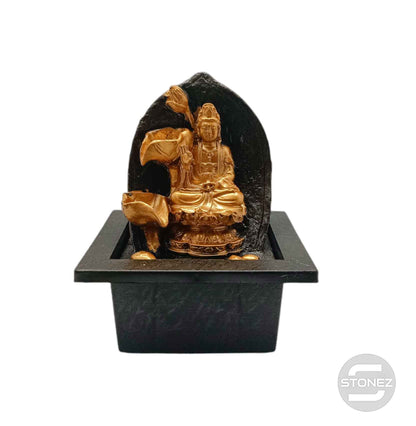 600102469-03 Fuente de agua En Resina Quan Ying 15x19 Cms Aprox