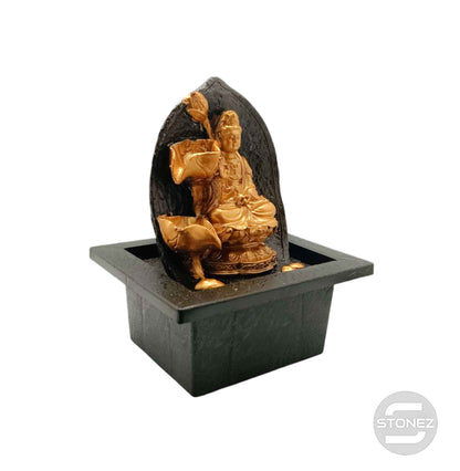 600102469-03 Fuente de agua En Resina Quan Ying 15x19 Cms Aprox