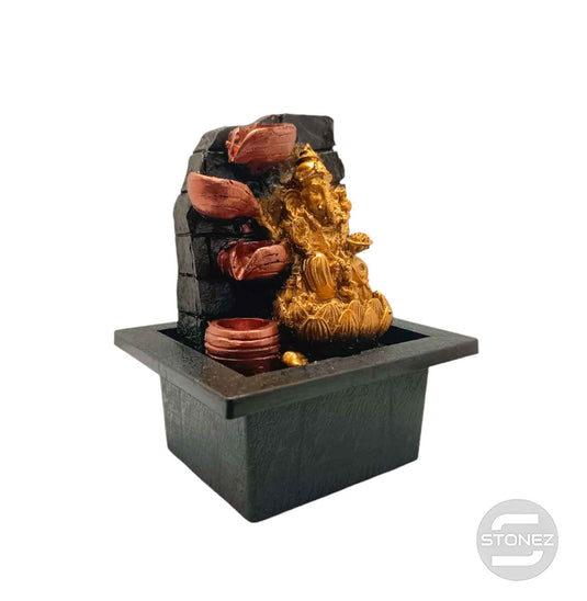 600102469-04 Fuente de agua En Resina Ganesha 15x19  Cms Aprox