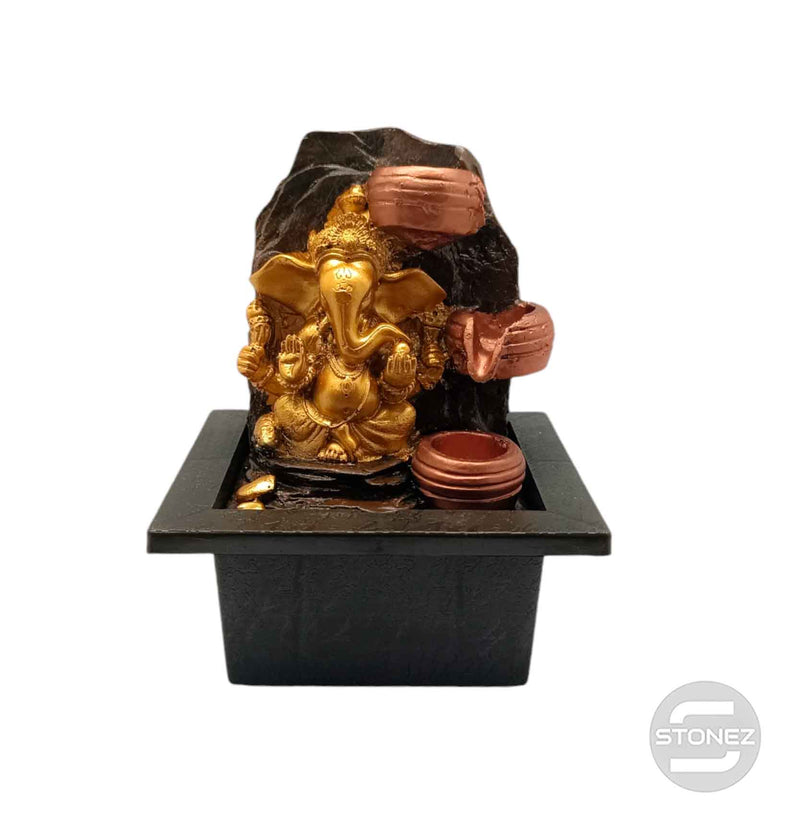 Cargue la imagen en el visor de la galería, 600102469-05 Fuente de agua En Resina Ganesha 15x19  Cms Aprox
