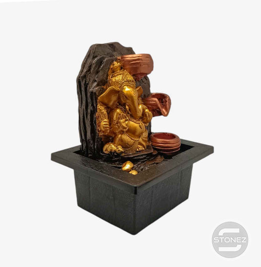 600102469-05 Fuente de agua En Resina Ganesha 15x19  Cms Aprox