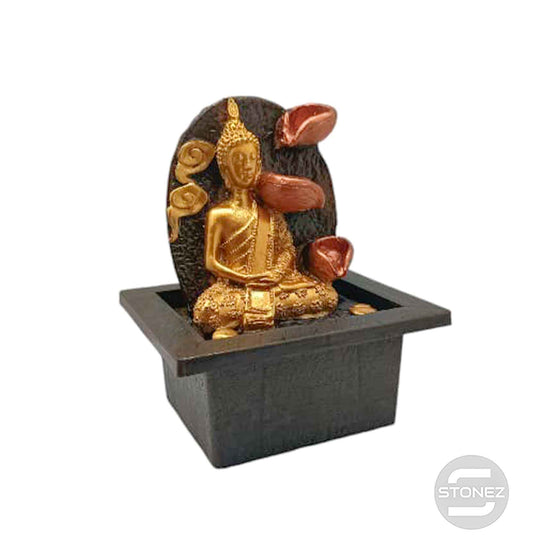 600102469-06 Fuente de agua En Resina Buda 15x19  Cms Aprox