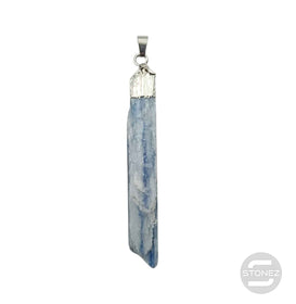 600102756 Colgante Piedra Natural Cianita Azul Engarzado Con Baño Metal  4 Cms Aprox (El tamaño y Forma puede ser ligeramente diferente a la foto)