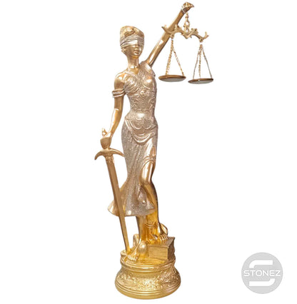 600102768 Figura En Resina Diosa De La Justicia Con 54 Cms Apox Color Dorado