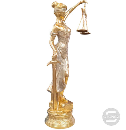 600102768 Figura En Resina Diosa De La Justicia Con 54 Cms Apox Color Dorado