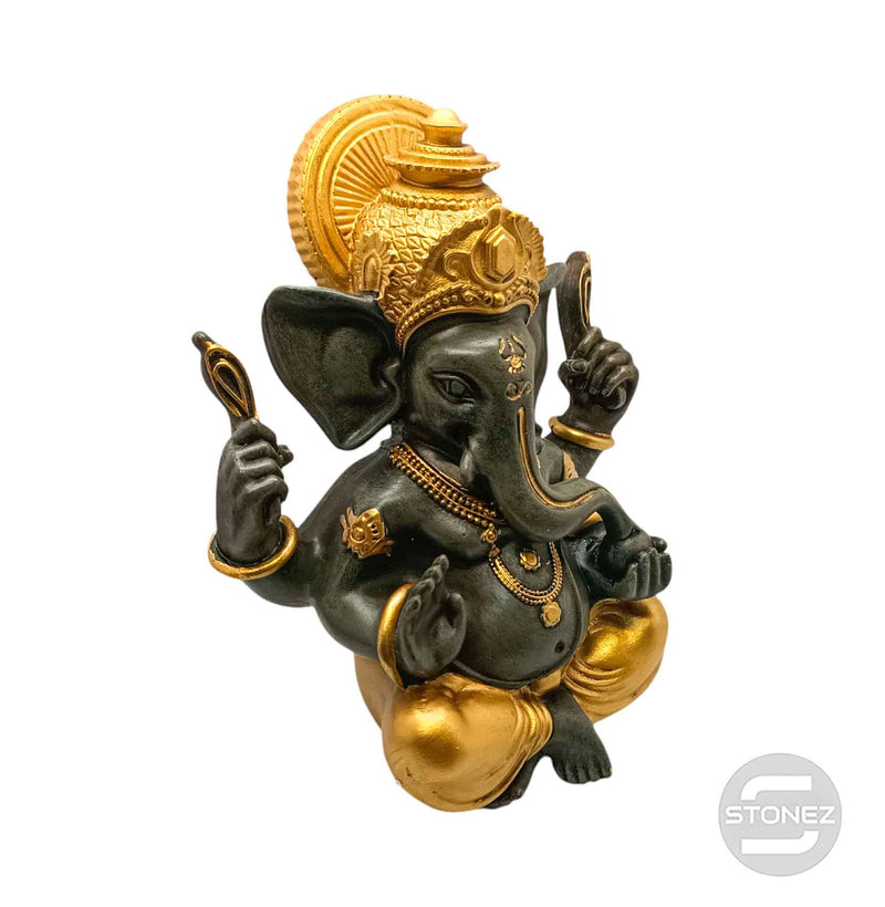 Cargue la imagen en el visor de la galería, 600102803 Figura Ganesha En Resina 25 Cms Aprox Color Gris
