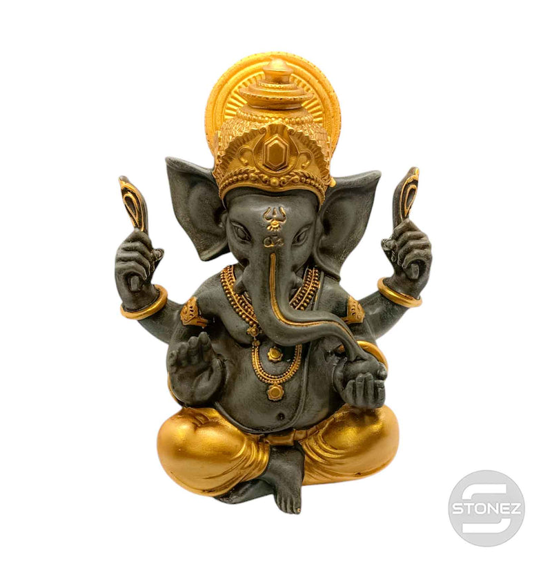 Cargue la imagen en el visor de la galería, 600102803 Figura Ganesha En Resina 25 Cms Aprox Color Gris
